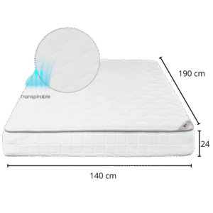 COLCHON NBUS 140*190 SPRING +2 ALMOHADAS